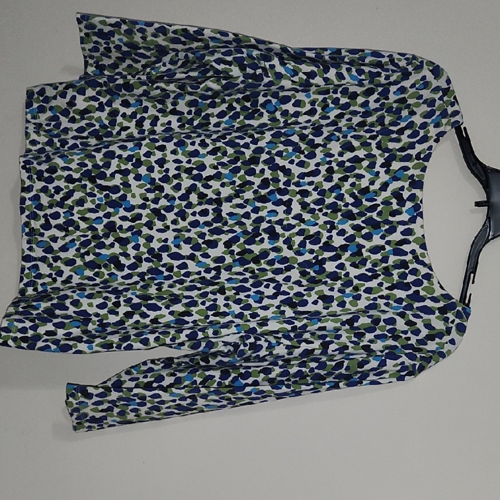 Ruby Rd. Blue and Green Patterned Top - Picture 5 of 5